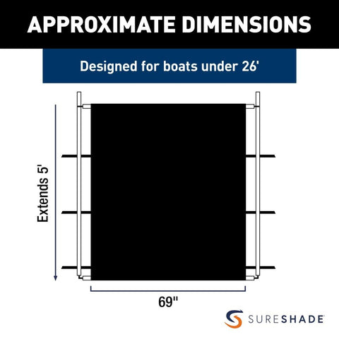 PTX POWER SHADE SS 69 INCH WIDE BLK