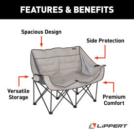 LIPPERT CAMPFIRE FOLDING LOVESEAT