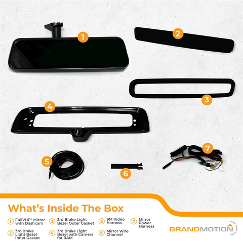 BRAND MOTION FVMR-1170 FULLVUE  REAR CAMERA MIRROR