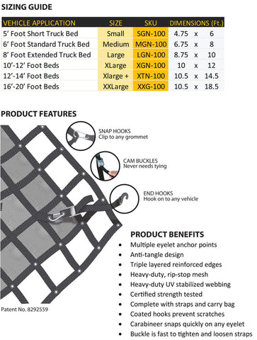 GLADIATOR CA LGN-100 GLADIATOR CARGO NET - LG