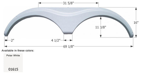 ICON 01615 HEARTLAND FENDER FS763PW