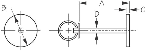 SEA DOG 221840-1 SS HATCH COVER PULL ROUNDPULL