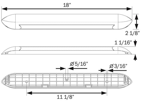 OPTRONICS ILL71CBAWN LED 16' STRP;12V;WH;W/OSWTCH WH;AWN
