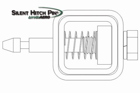 LETS GO AERO SHP359 SILENT HITCH PIN FOR 2.0IN HITCH W