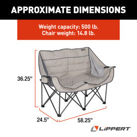 LIPPERT CAMPFIRE FOLDING LOVESEAT