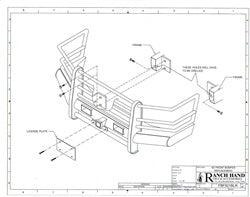 Ranch Hand FBF921BLR Bumper Legend One Piece Design Direct-Fit Mounting Hardware
