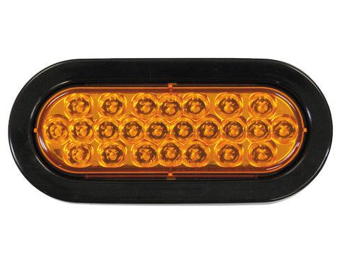LIGHT STROBE 6.5IN OVAL  AMBER LED