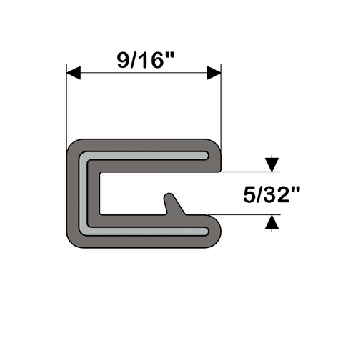 TACO METALS V30-1005B25-1 FLEX-TRIM KIT 5/32X9/16 BLACK 25