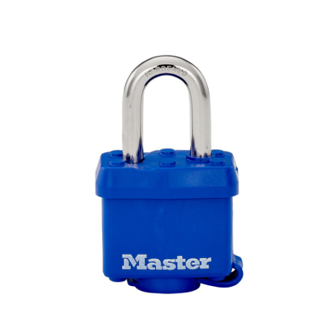 3PK PADLOCK W/BLUE SHELL