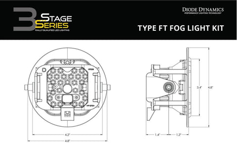 DIODE DYNAMC DD7020 SS3 SPORT TYPE FT KIT ABL WHITE SAE