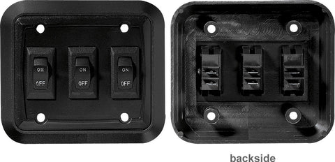 RV DESIGNER S660 WALLPLATESWITCH BLACK TRIPLE 3