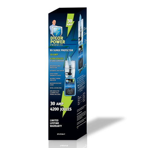 30 AMP PIGTAIL RV SURGE PROTECTOR.