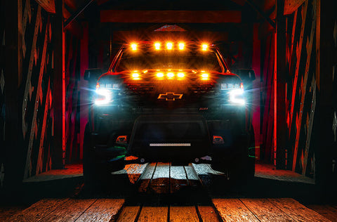 Auto Ventshade (AVS) 698163-PWD - AeroCab Marker Light Color Match with five amber LED Ivory Pearl Tri-Coat