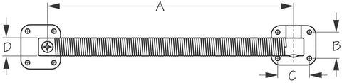 SEA DOG 321680-1 SS/NYLON HD HATCH SPRING 11-5/