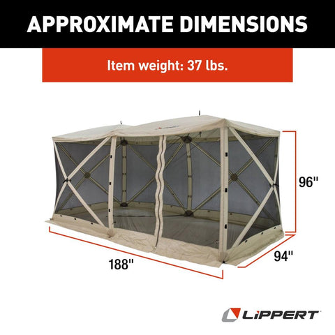 LIPPERT DOUBLE POP UP PICNIC GAZEBO
