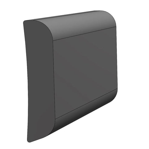 TACO METALS V21-9939BKA20 RIGID RUB RAIL BLACK 20