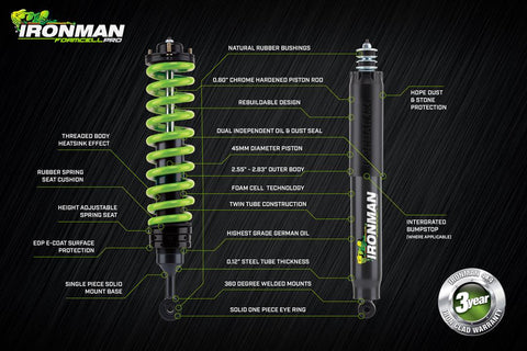IRONMAN 4X4 45851FE FRONT FOAM CELL PRO SHOCK SUITED FO