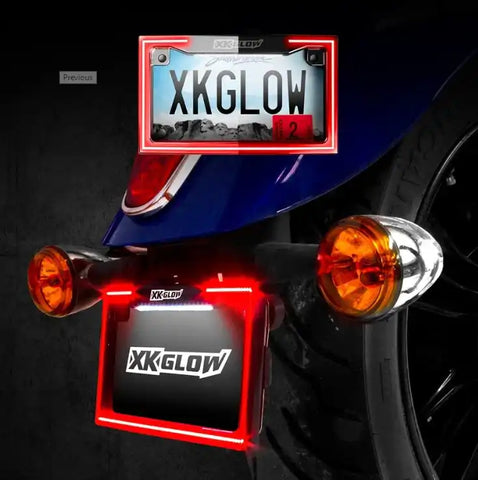 XK GLOW XK034018-W MTRCYCL PLATE FRAME LIGHT