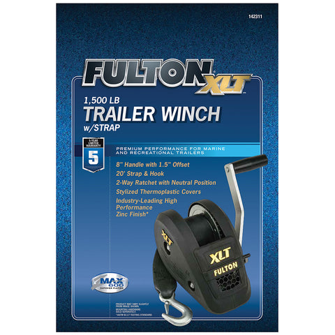 WINCH  1500 LBS.  SINGLE-SPEED W/20