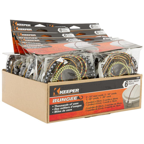 BUNGEE CORD MULTI PK 6PCS