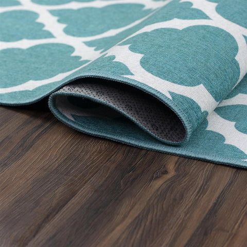 CRYSTAL ART 361441WEB MOROCCAN TRELLIS TEAL 5X7 WASHABLE