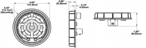 JW SPEAKER 0347861 234 STT 12/24V 4' RND DOT TL