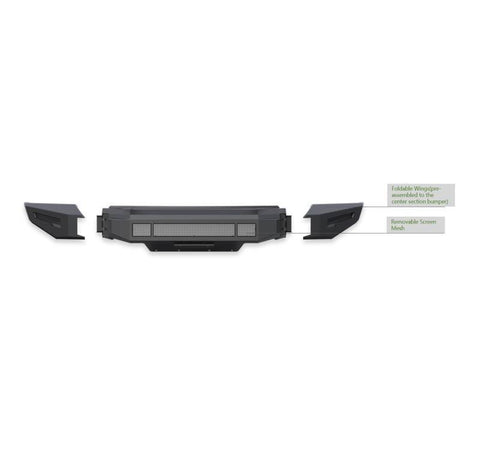Black Horse Offroad AFB-F116-BU Bumper Armour II Direct Fit 3 Piece Modular Bolt-