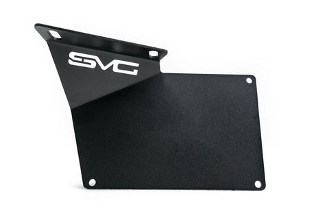 DV8 Offroad LPBR-02 Front license plate relocation bracket places to the side of bumper.