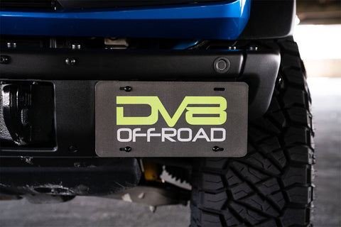 DV8 Offroad LPBR-02 Front license plate relocation bracket places to the side of bumper.