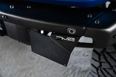 DV8 Offroad LPBR-02 Front license plate relocation bracket places to the side of bumper.