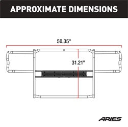 ARIES P1053 - Pro Series Black Steel Grille Guard, Select Jeep Wrangler JL, Gladiator