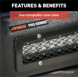 ARIES P1053 - Pro Series Black Steel Grille Guard, Select Jeep Wrangler JL, Gladiator