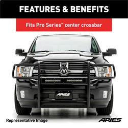 ARIES PC10OB - Pro Series 30-Inch Black Steel Grille Guard Light Bar Cover Plate