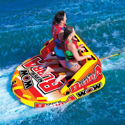 World of Watersports 17-1060 Towable Tube Super Bubba 1 To 3 Riders/ 510 Pound Load Capacity