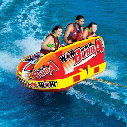 World of Watersports 17-1060 Towable Tube Super Bubba 1 To 3 Riders/ 510 Pound Load Capacity