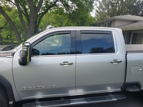 EGR 571655 -2019 Chevy 1500 Crew Cab In-Channel Window Visors - Matte Black