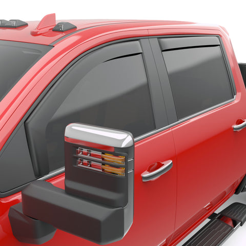 EGR 571655 -2019 Chevy 1500 Crew Cab In-Channel Window Visors - Matte Black