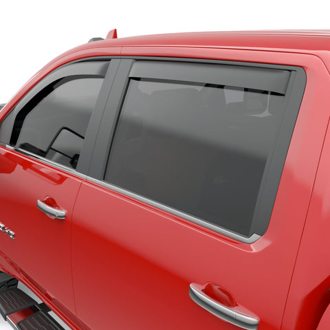 EGR 571655 -2019 Chevy 1500 Crew Cab In-Channel Window Visors - Matte Black