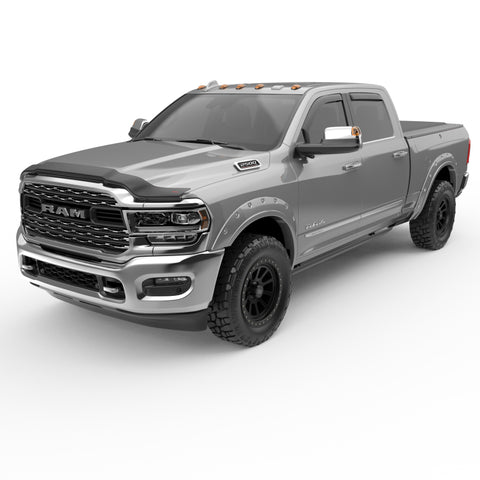 EGR 572865 - 19-23 Ram 2500/3500 In-Channel Window Visors Front/Rear Set Matte Black Crew Cab