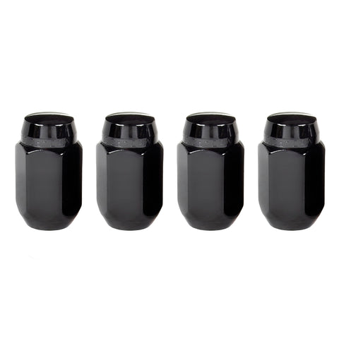 McGard Hex Lug Nut (Cone Seat) M14X1.5 / 22mm 1.635in. Length (4-Pack) - Black
