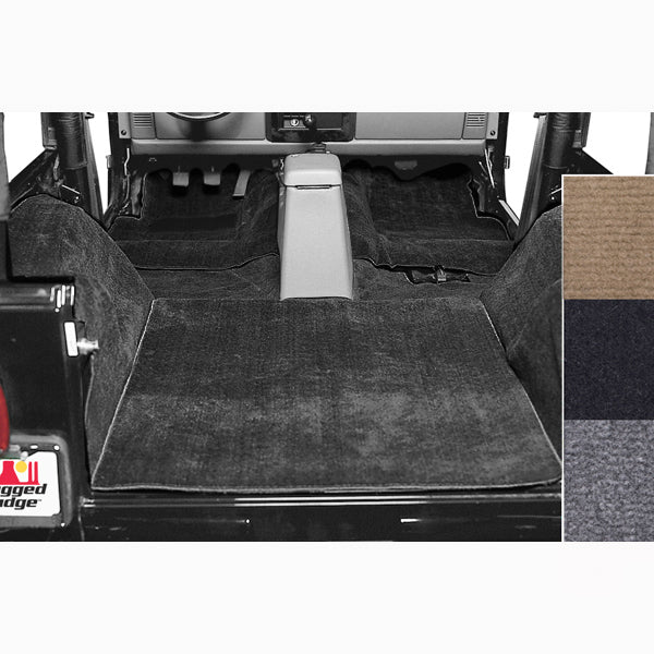 Rugged Ridge 13690.01 - Deluxe Carpet Kit, Black 76-95 Jeep CJ/Wrangler YJ