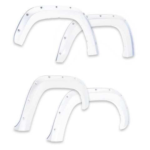 EGR 14+ Chev Silverado 6-8ft Bed Bolt-On Look Color Match Fender Flares - Set Summit White