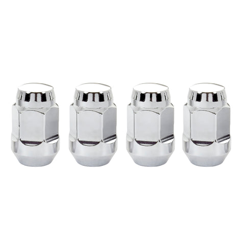 McGard Hex Lug Nut (Cone Seat Bulge Style) 1/2-20 / 3/4 1.45in. Length (4-pack) - Chrome