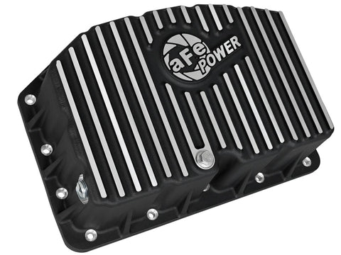 aFe 46-70322 Pro Series Engine Oil Pan Black w/Machined Fins 11-16 Ford Powerstroke V8-6.7L (td)