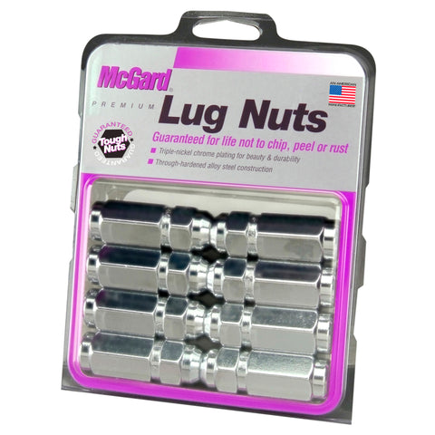 McGard Hex Lug Nut (Cone Seat / Duplex) 9/16-18 7/8 2.5in. Length (8-Pack) - Chrome