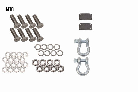 Fishbone Offroad FB22344 - Barracuda D-Ring Mount Pair 07-18 Jeep Wrangler, 18-Present Gladiator JT