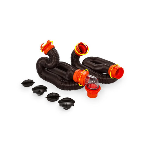 Camco 39741 Sewer Hose RhinoFLEX ™ 20 Foot Length 23 Mils Polyolefin Reinforced With Steel Wire Black Hose