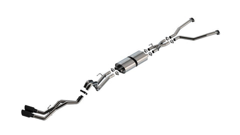 Borla 140939BC Exhaust System Kit S-Type Cat Back System T-304 Stainless Steel Wit