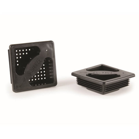 Camco 40325 Sewer Hose Storage Carrier Cap Use With 4 Inch Square Sewer Hose Bumper Black Polyethylene Package of 2