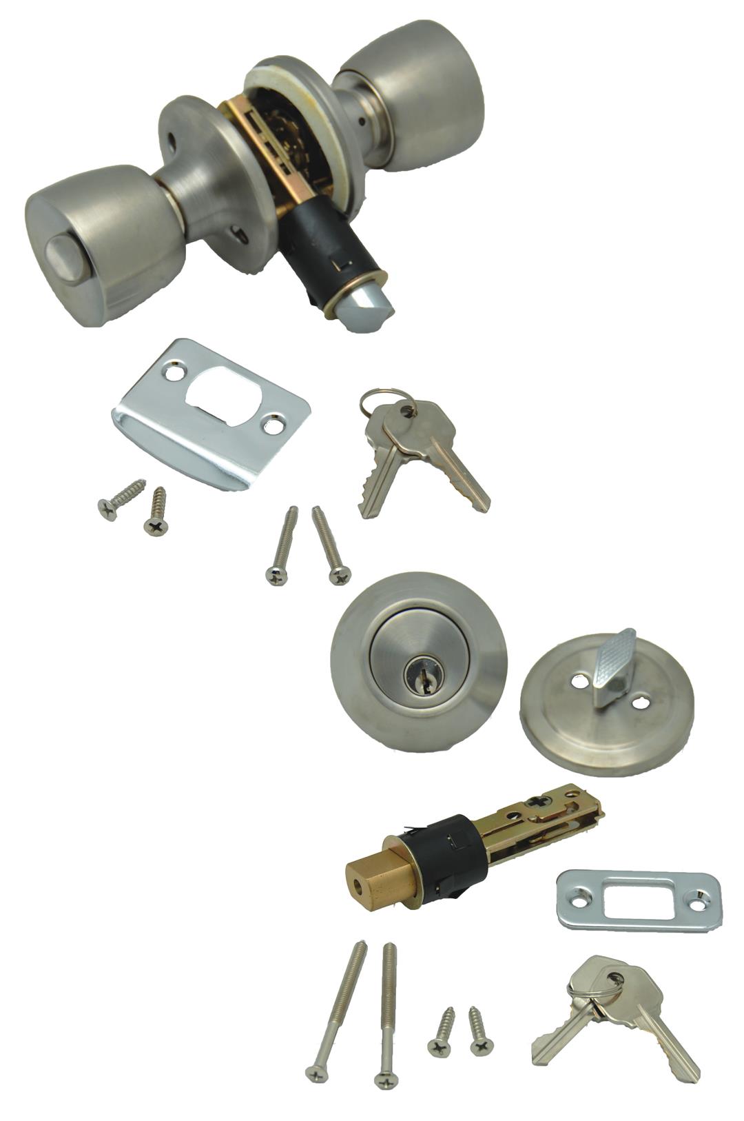 AP Products 013-234-SS Entry Door Lock Includes Both Standard And Drive-In Bracket 